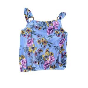 Sunset Sky Girls Floral Sleeveless Tank Top Size 12 Multicolor Summer Casual